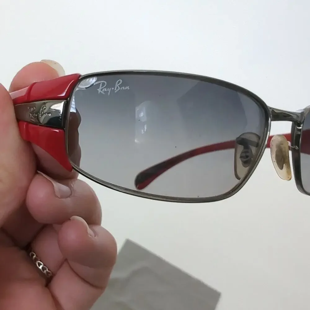 Ray Ban Kids Sunglasses Red Made in Italy RB3261 004/8G 58/17 Gray Gradient Flaw